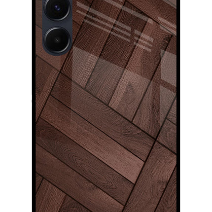 Wooden Texture Design Samsung A35 5G Glass Case