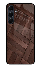 Wooden Texture Design Samsung A35 5G Glass Case