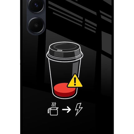 Coffee Samsung A35 5G Glass Case Back Cover by Casekaro