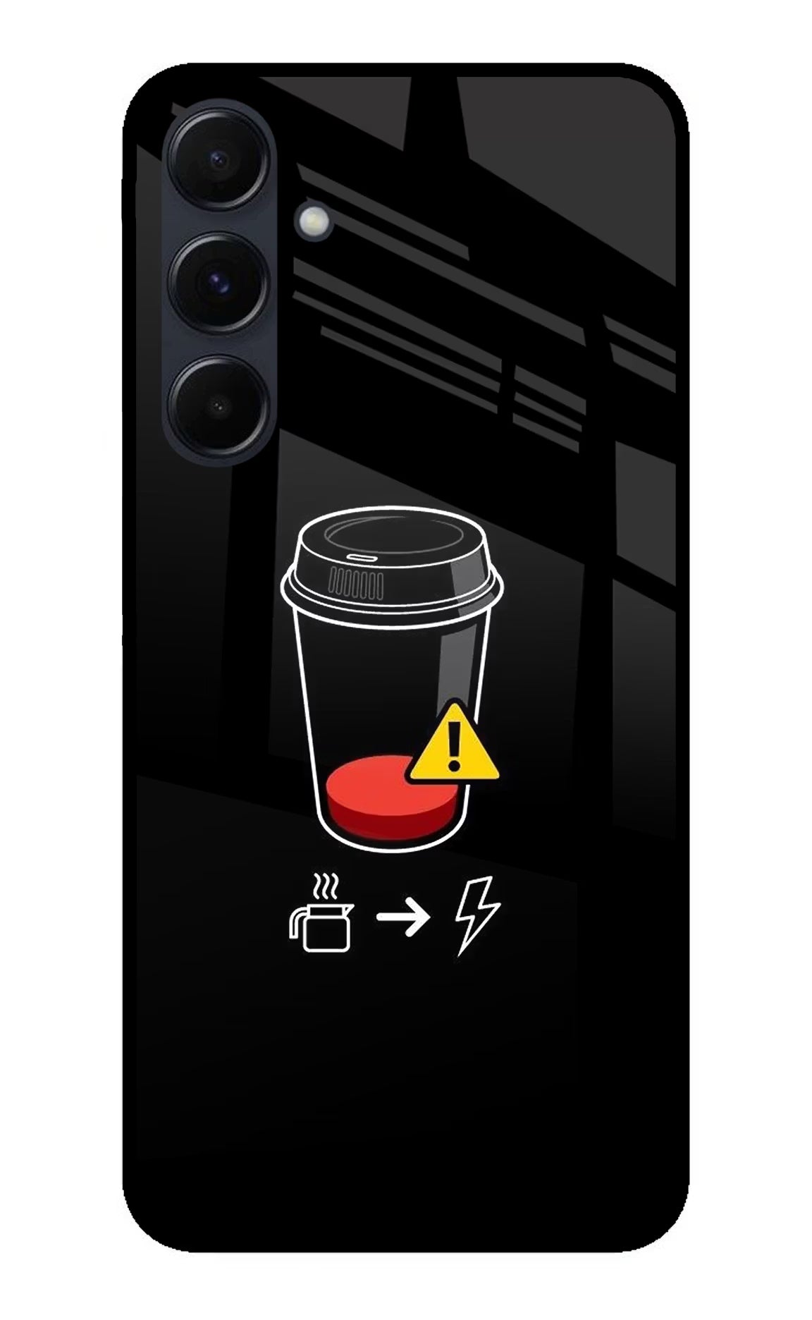 Coffee Samsung A35 5G Glass Case Back Cover by Casekaro