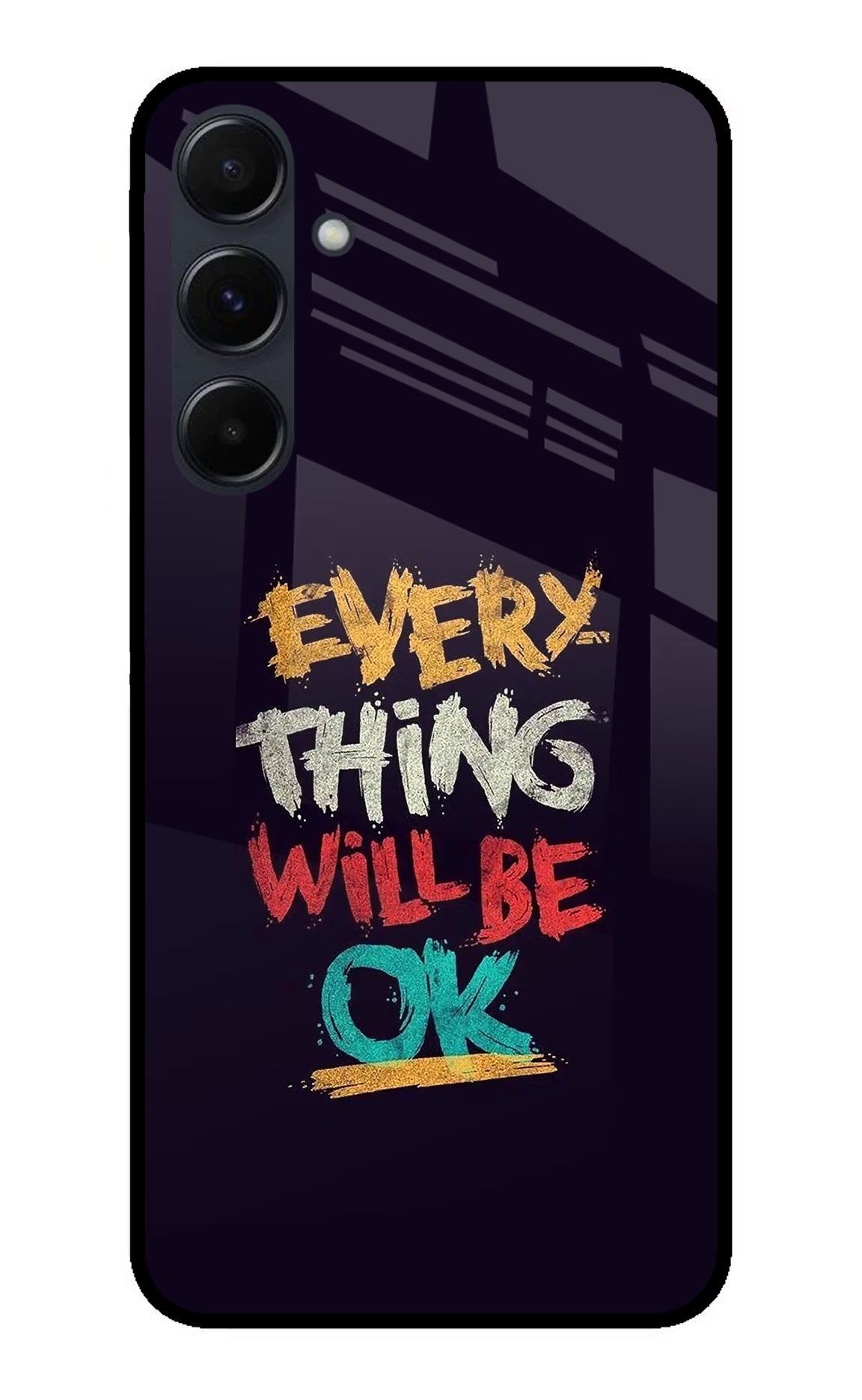 Everything Will Be Ok Samsung A35 5G Glass Case Back Cover by Casekaro
