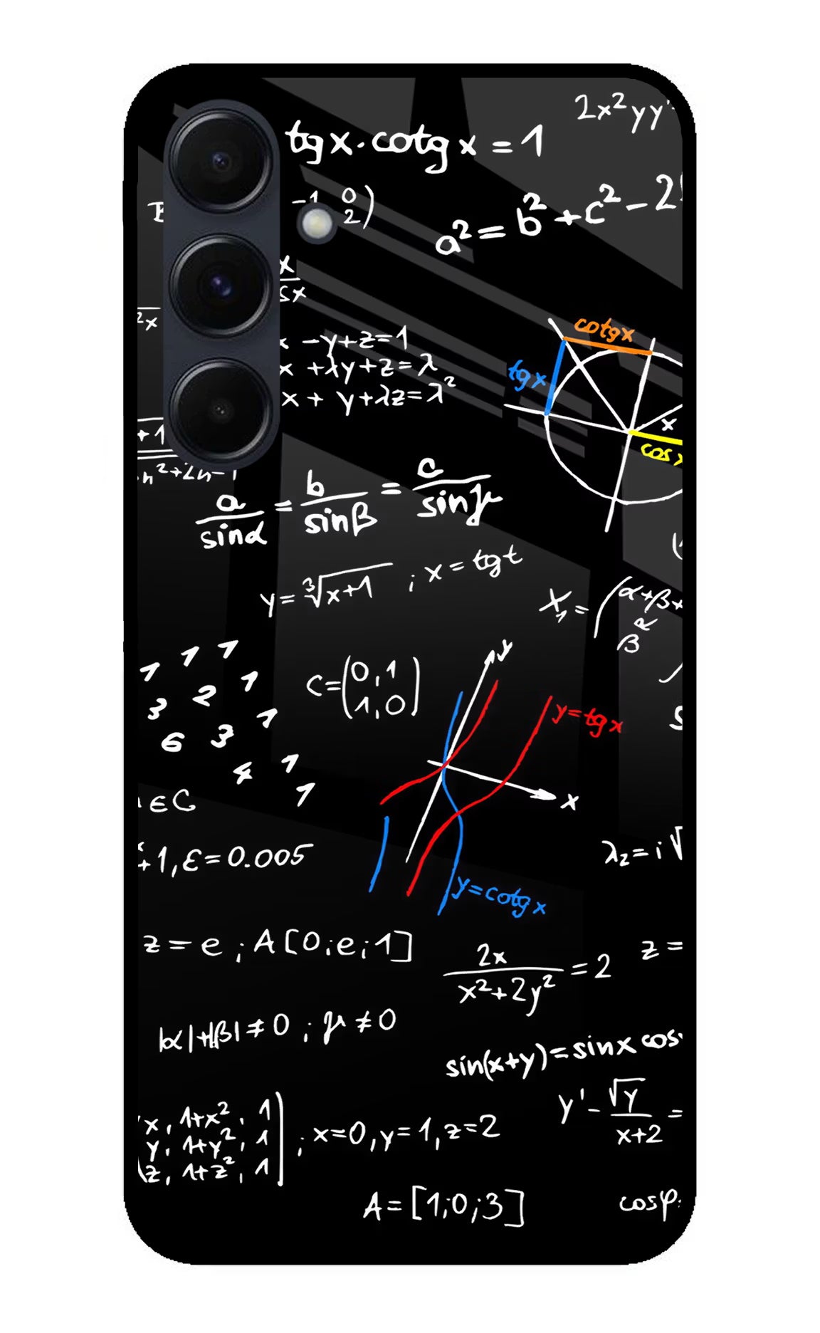 Mathematics Formula Samsung A35 5G Glass Case Back Cover by Casekaro