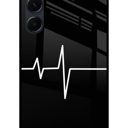 Heart Beats Samsung A35 5G Glass Case Back Cover by Casekaro