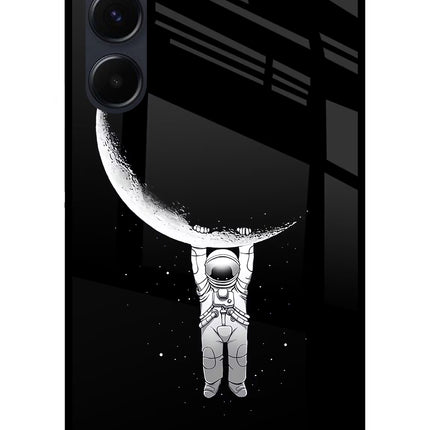 Moon Space Samsung A35 5G Glass Case