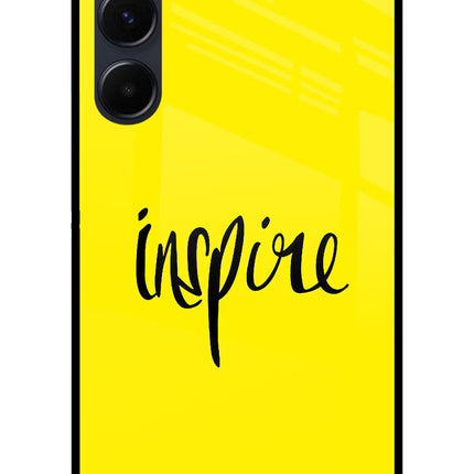 Inspire Samsung A35 5G Glass Case Back Cover by Casekaro