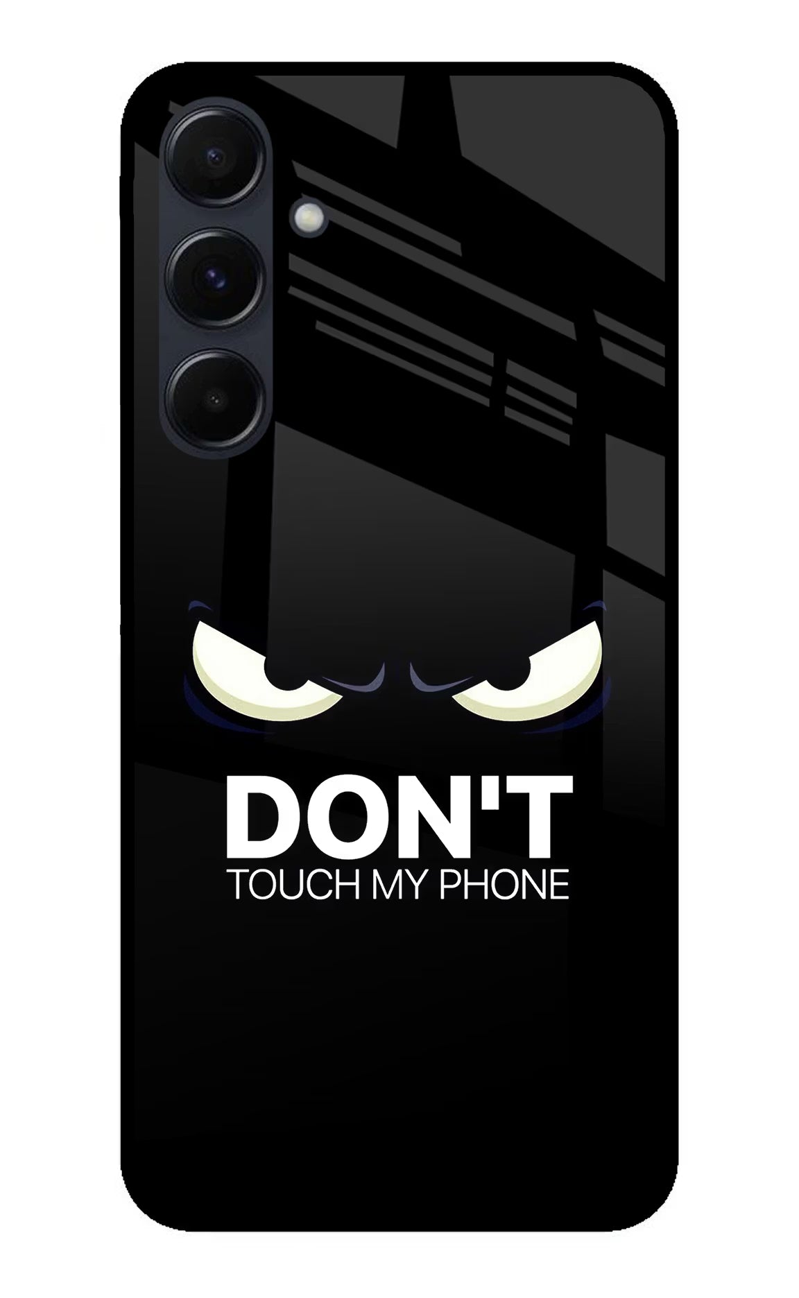 Don'T Touch My Phone Samsung A35 5G Glass Case Back Cover by Casekaro