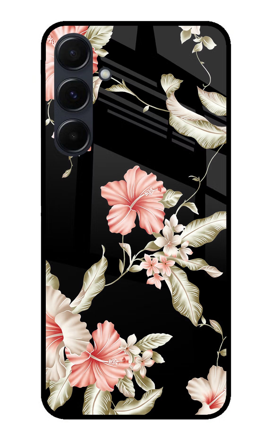 Flowers Samsung A35 5G Glass Case Back Cover by Casekaro