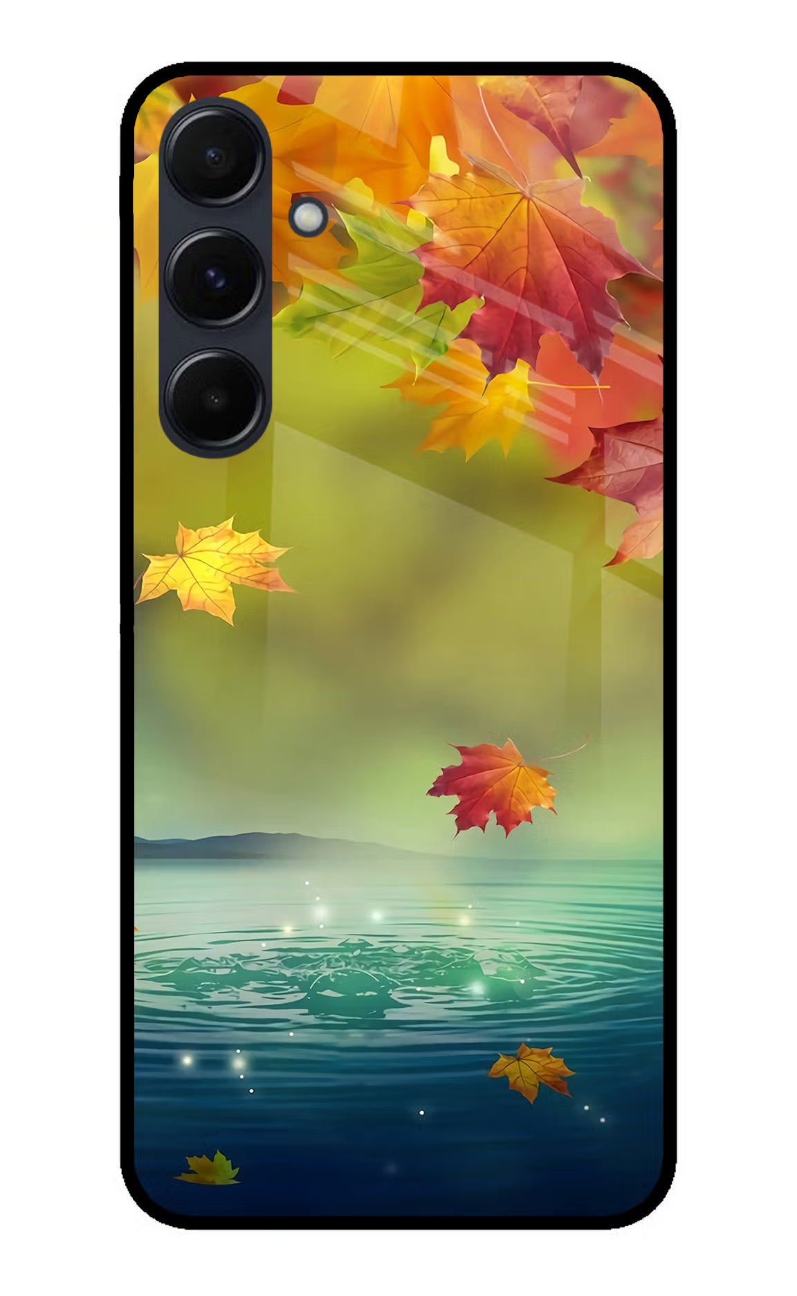 Flowers Samsung A35 5G Glass Case Back Cover by Casekaro