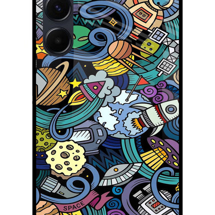 Space Abstract Samsung A35 5G Glass Case