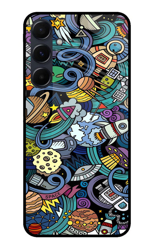 Space Abstract Samsung A35 5G Glass Case