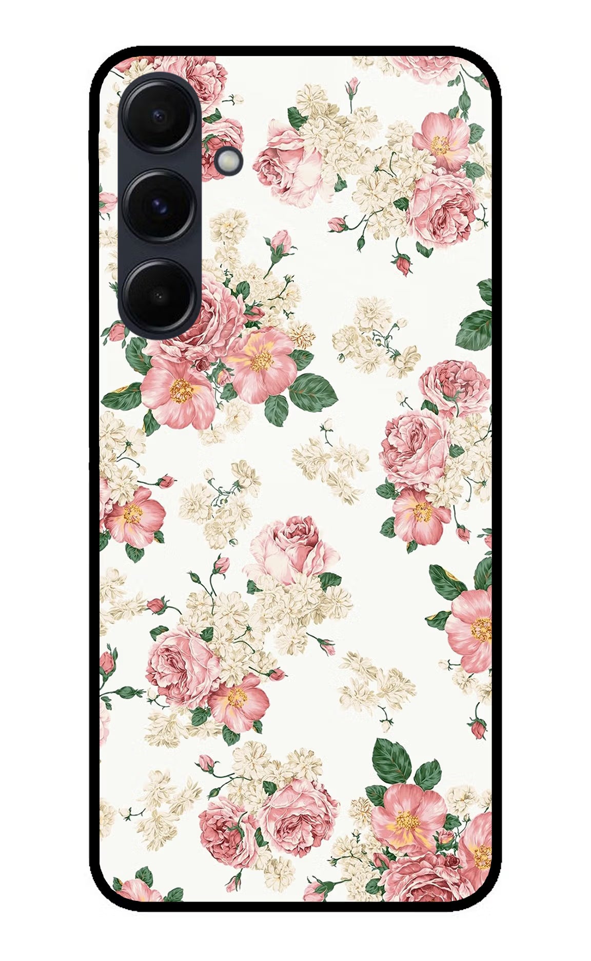 Flowers Samsung A35 5G Glass Case Back Cover by Casekaro