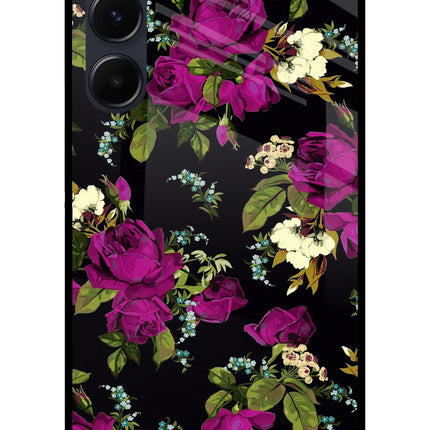 Flowers Samsung A35 5G Glass Case Back Cover by Casekaro
