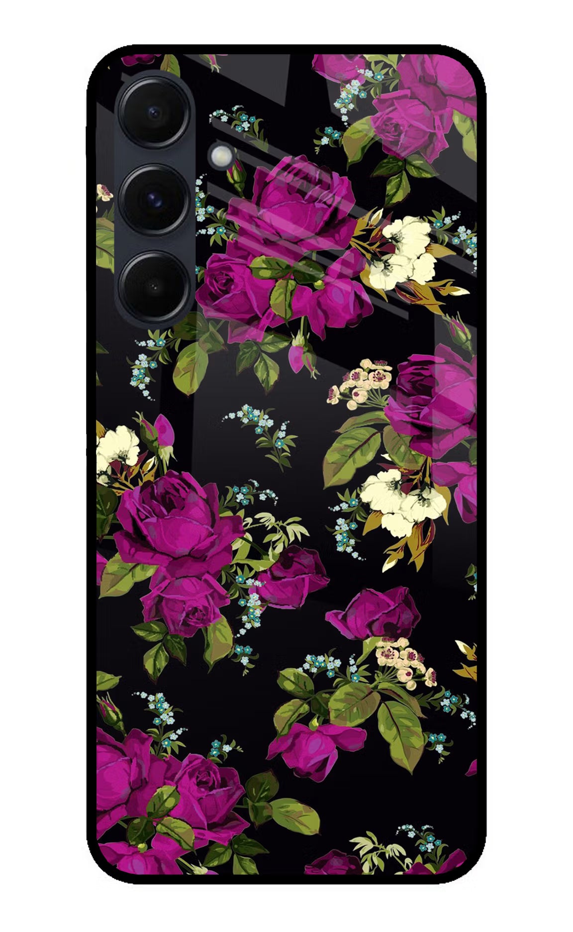 Flowers Samsung A35 5G Glass Case Back Cover by Casekaro