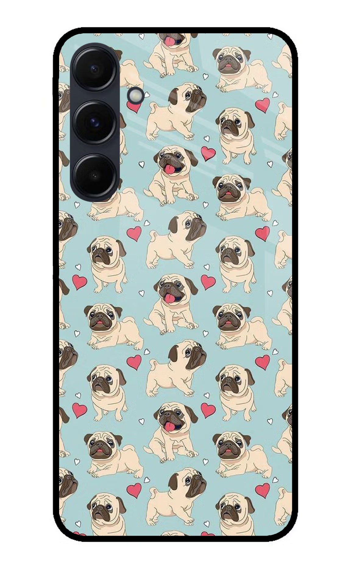 Pug Dog Samsung A35 5G Glass Case Back Cover by Casekaro