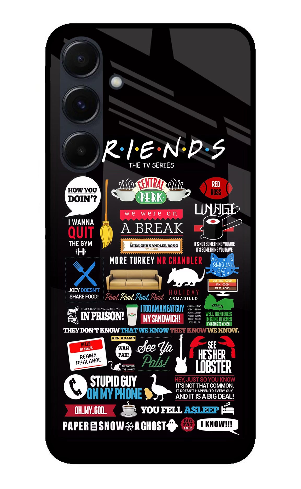 FRIENDS Samsung A35 5G Glass Case Back Cover by Casekaro