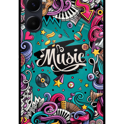 Music Graffiti Samsung A35 5G Glass Case