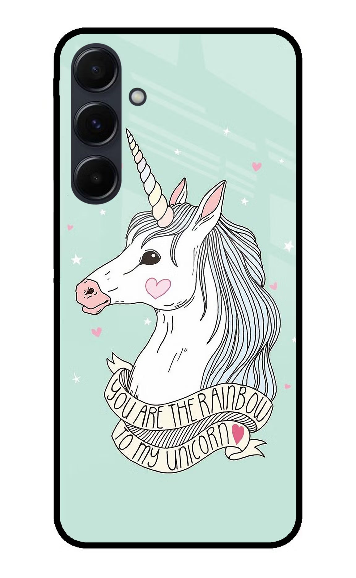 Unicorn Wallpaper Samsung A35 5G Glass Case Back Cover by Casekaro