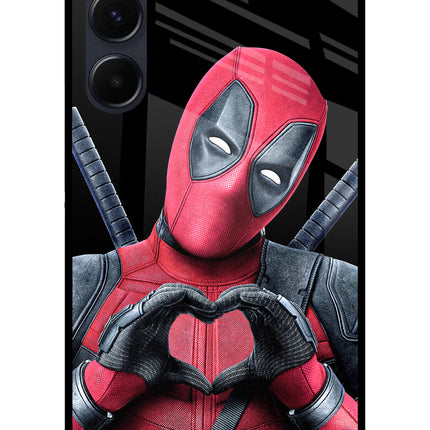 Deadpool Samsung A35 5G Glass Case Back Cover by Casekaro