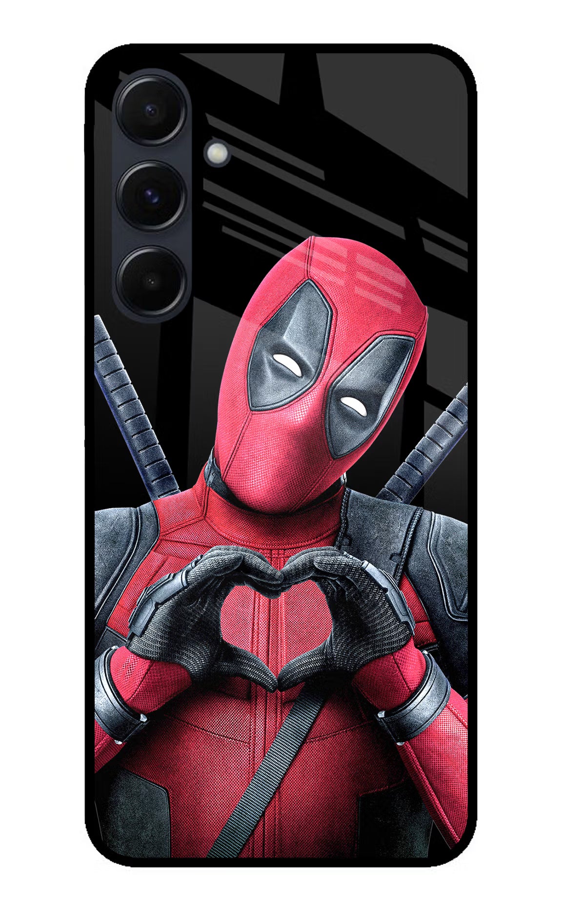 Deadpool Samsung A35 5G Glass Case Back Cover by Casekaro