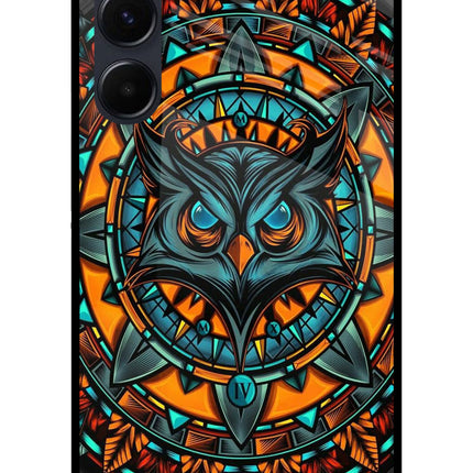 Angry Owl Art Samsung A35 5G Glass Case