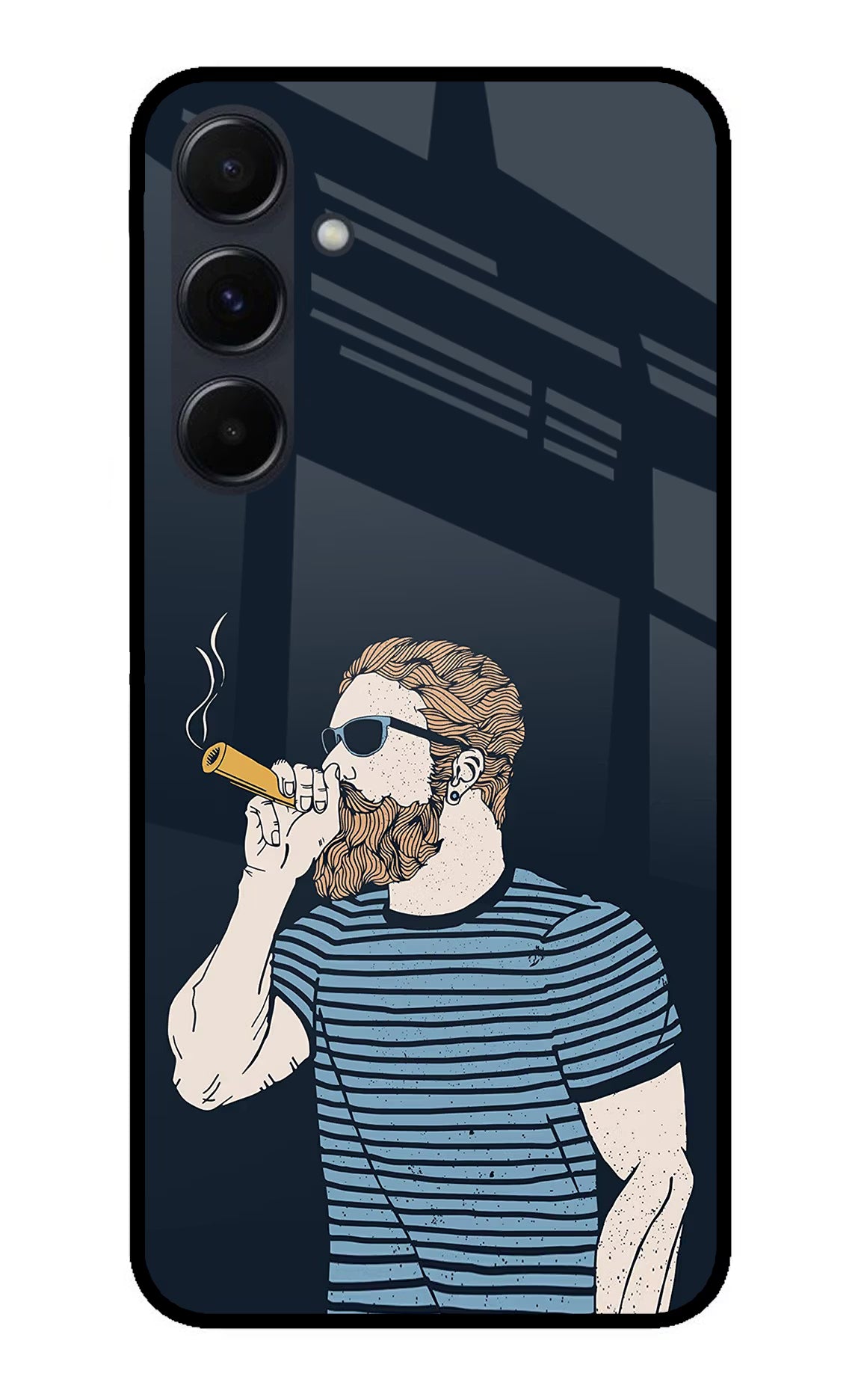 Smoking Samsung A35 5G Glass Case Back Cover by Casekaro