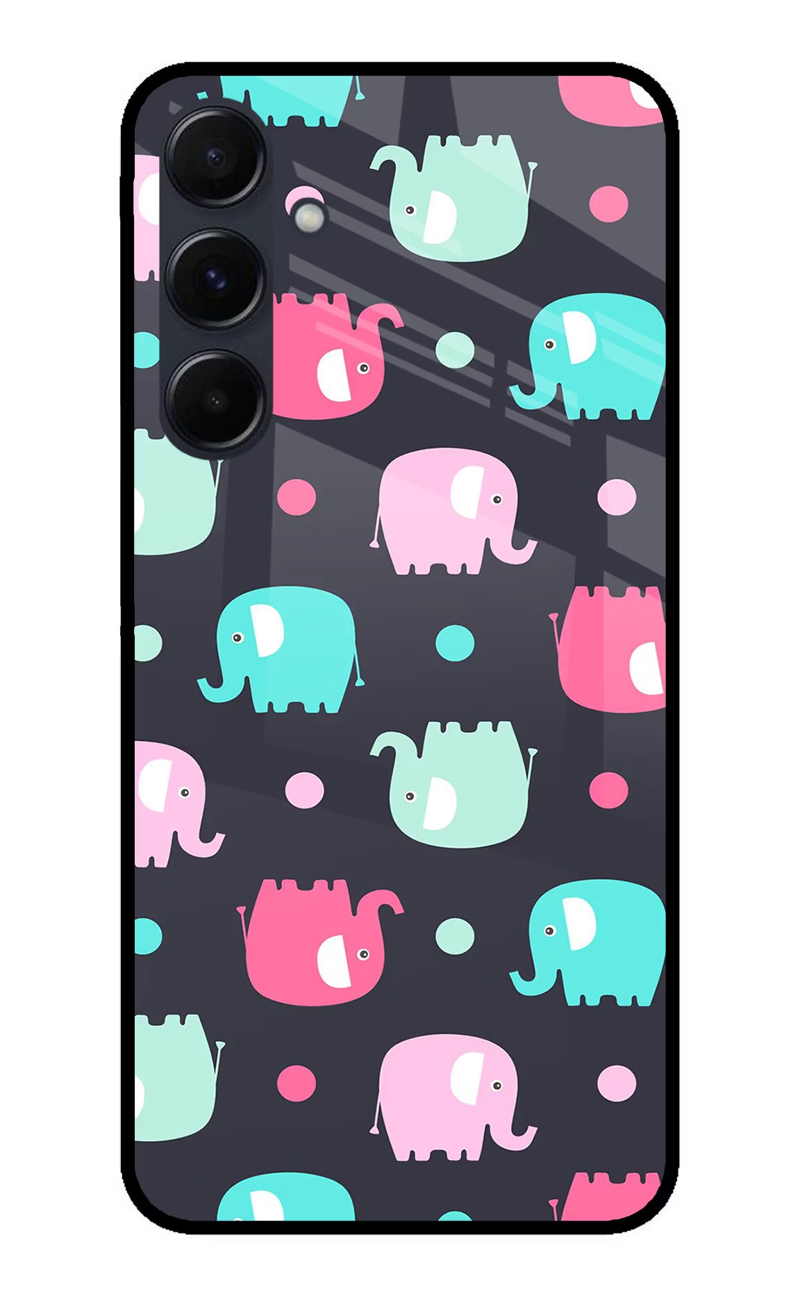Elephants Samsung A35 5G Glass Case Back Cover by Casekaro