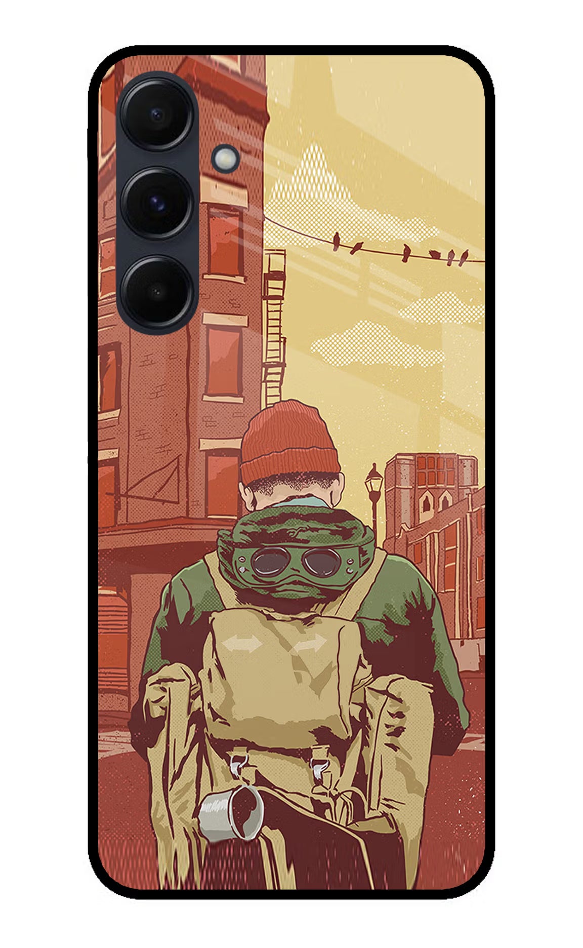 Adventurous Samsung A35 5G Glass Case Back Cover by Casekaro