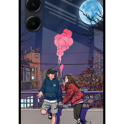 Chilling Couple Samsung A35 5G Glass Case