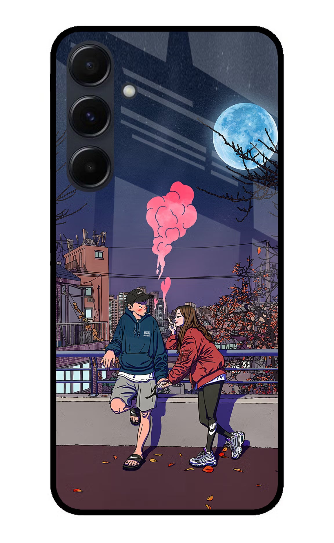 Chilling Couple Samsung A35 5G Glass Case