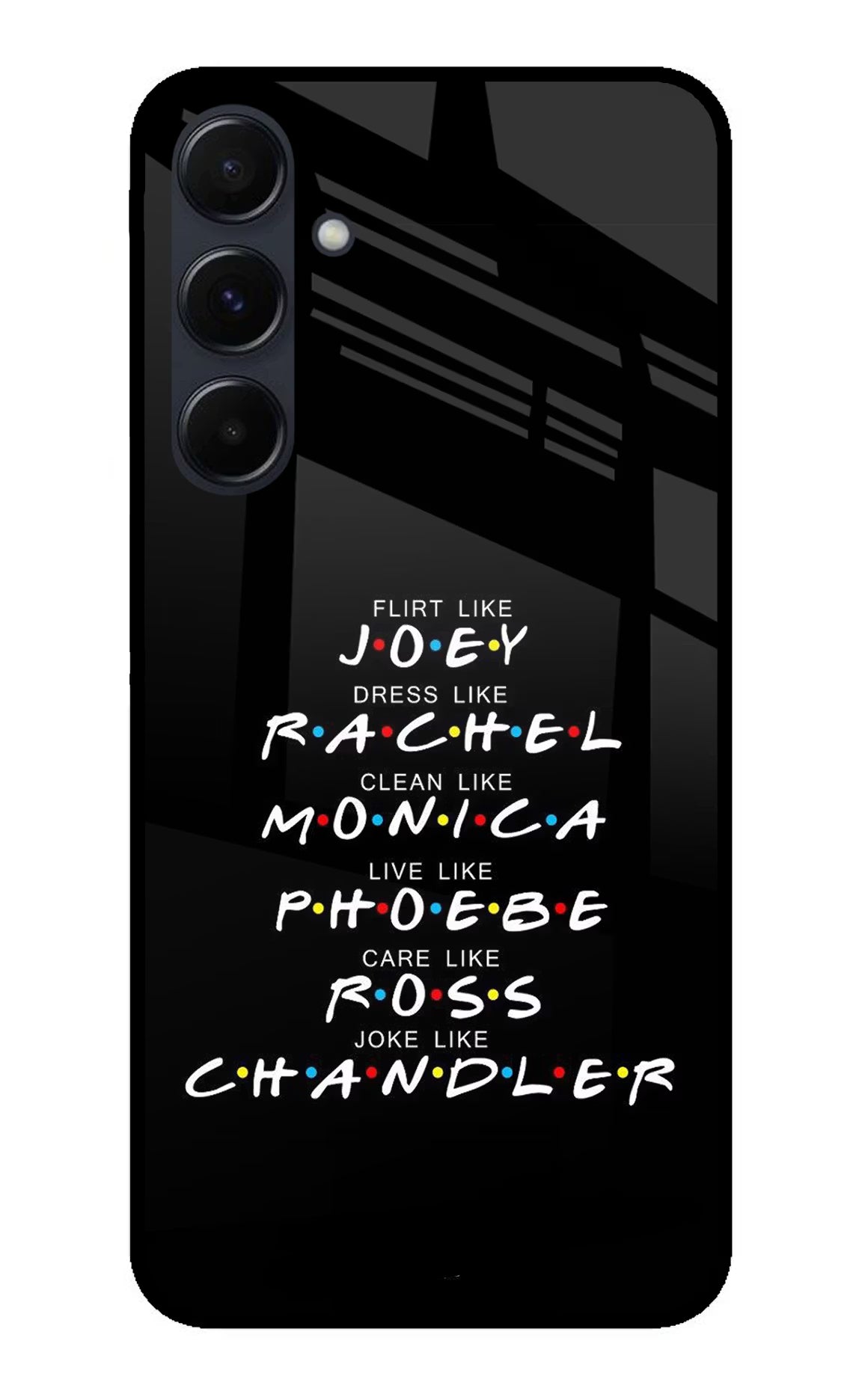 FRIENDS Character Samsung A35 5G Glass Case Back Cover by Casekaro
