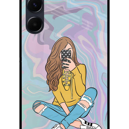 Selfie Girl Samsung A35 5G Glass Case
