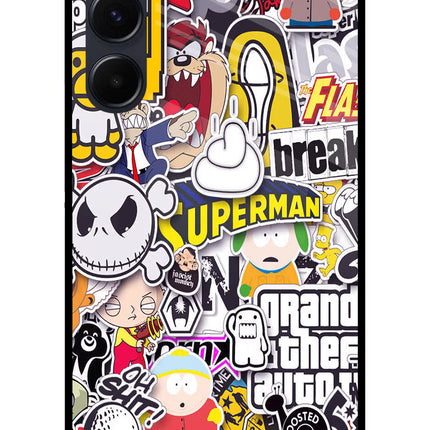 Sticker Bomb Samsung A35 5G Glass Case