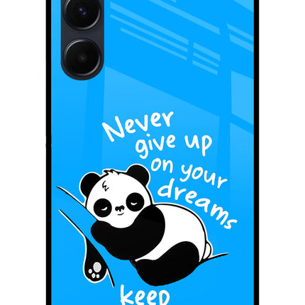 Keep Sleeping Samsung A35 5G Glass Case Back Cover by Casekaro