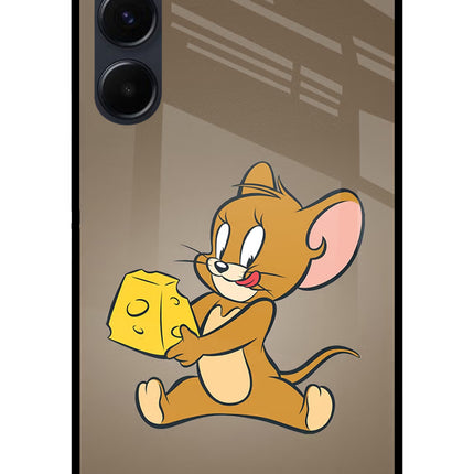 Jerry Samsung A35 5G Glass Case Back Cover by Casekaro
