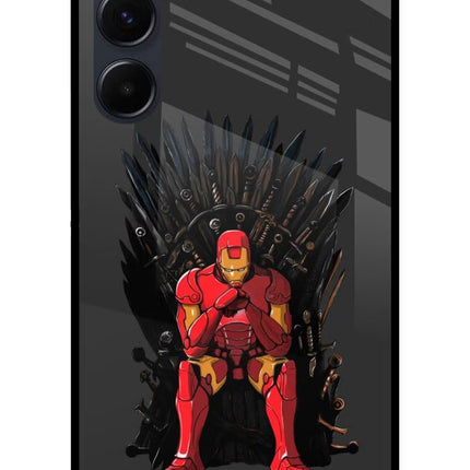 Ironman Throne Samsung A35 5G Glass Case Back Cover by Casekaro
