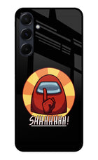 Among Us Shhh! Samsung A35 5G Glass Case