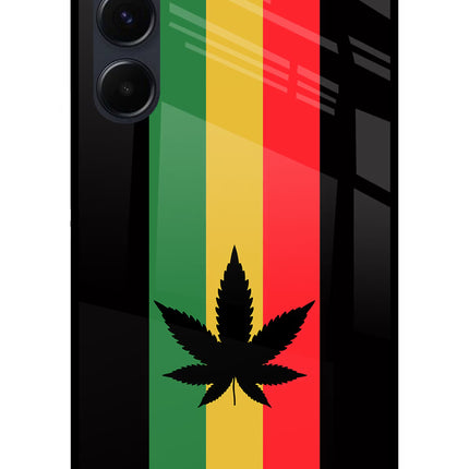 Weed Flag Samsung A35 5G Glass Case Back Cover by Casekaro
