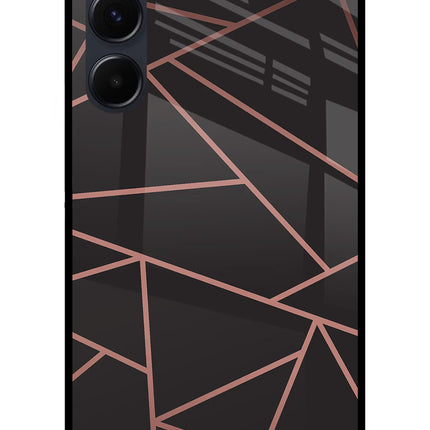 Geometric Pattern Samsung A35 5G Glass Case Back Cover by Casekaro