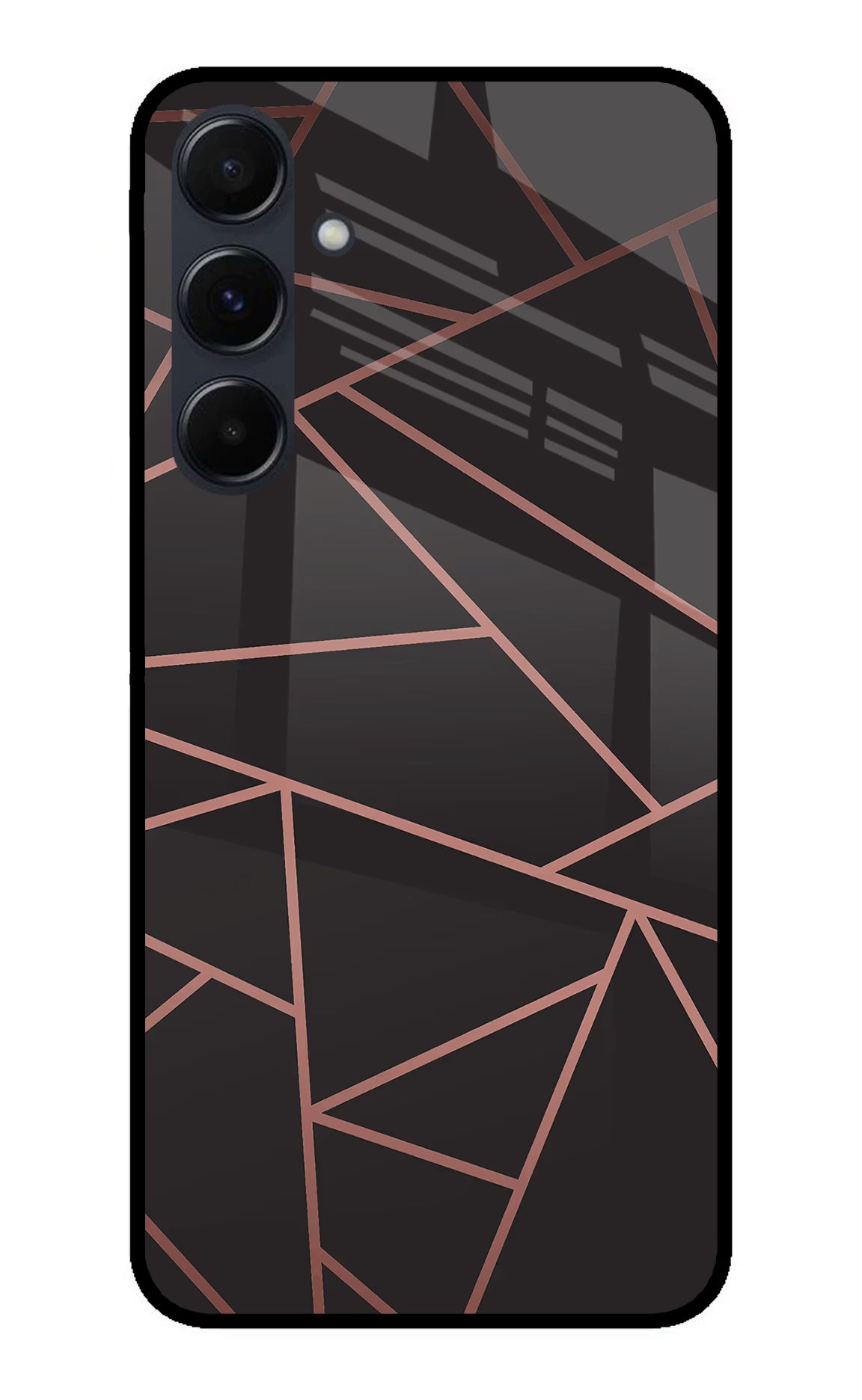 Geometric Pattern Samsung A35 5G Glass Case Back Cover by Casekaro