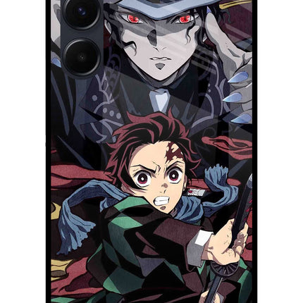 Demon Slayer Samsung A35 5G Glass Case Back Cover by Casekaro