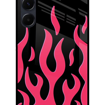 Fire Flames Samsung A35 5G Glass Case