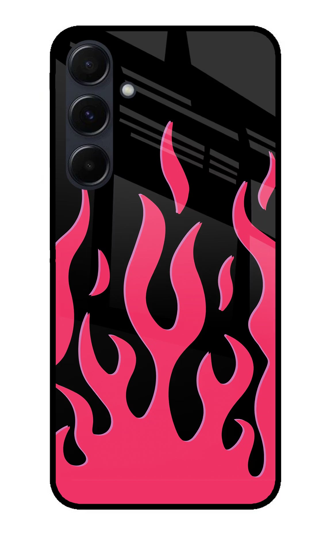Fire Flames Samsung A35 5G Glass Case Back Cover by Casekaro