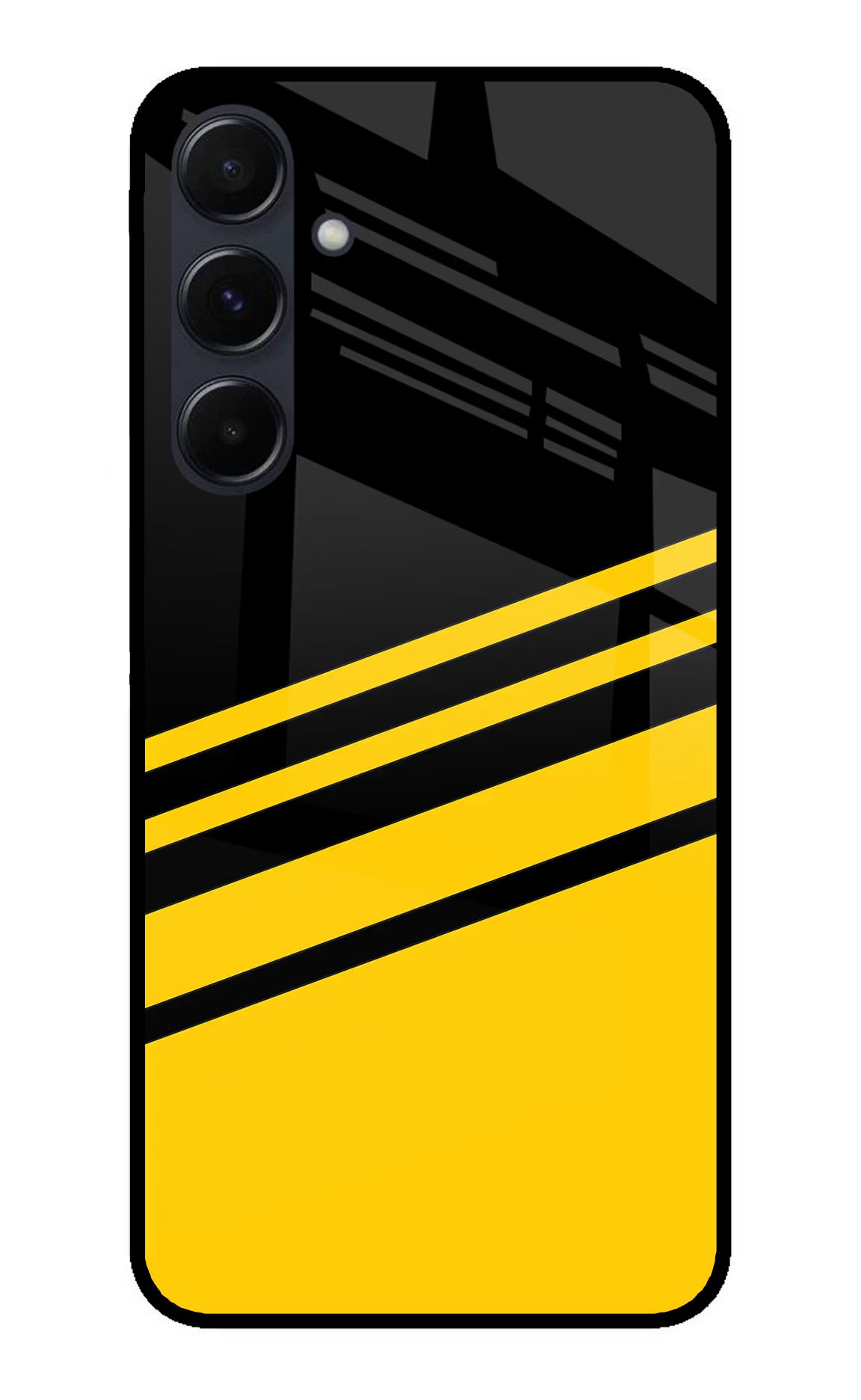 Yellow Shades Samsung A35 5G Glass Case Back Cover by Casekaro
