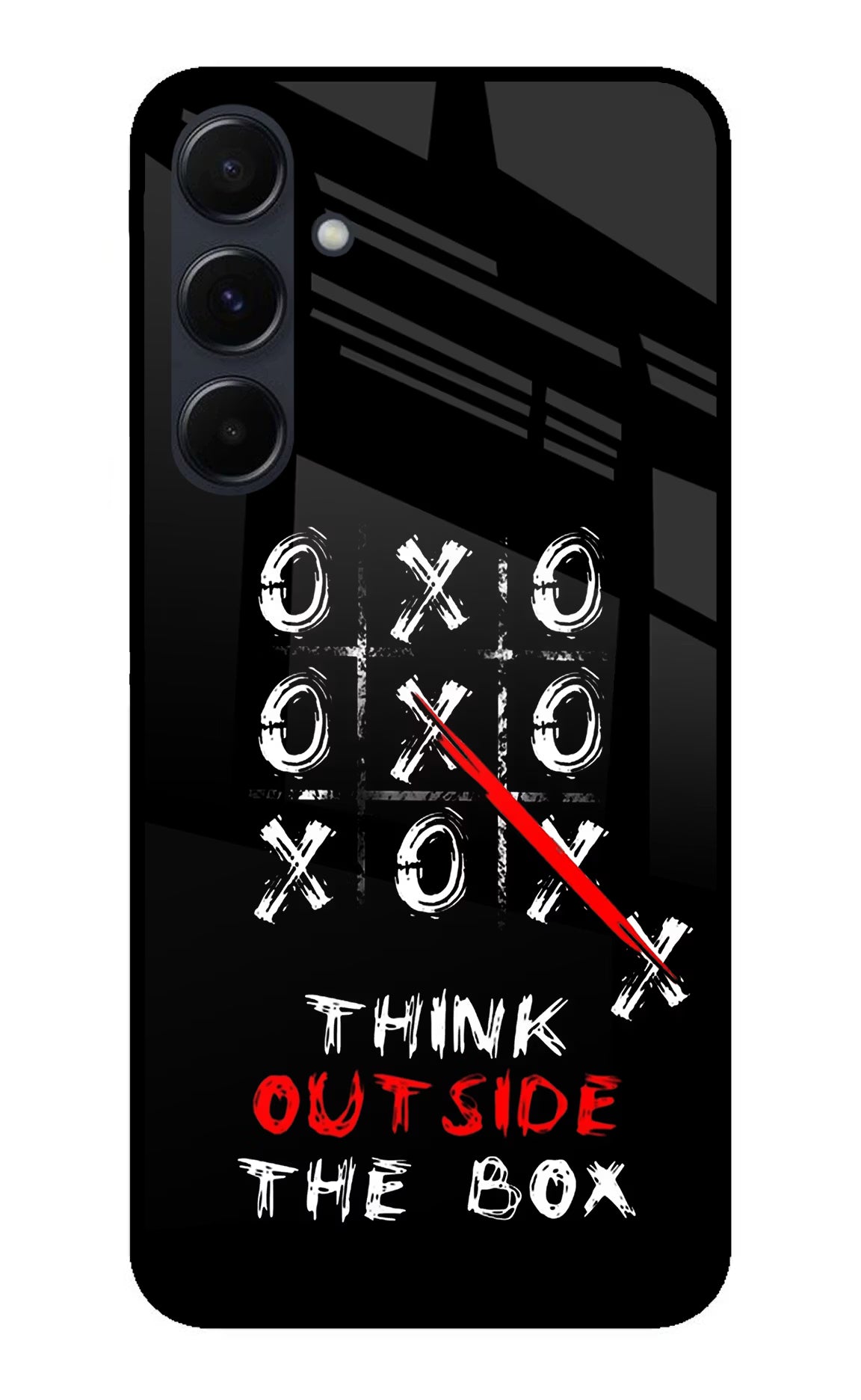 Think out of the BOX Samsung A35 5G Glass Case Back Cover by Casekaro