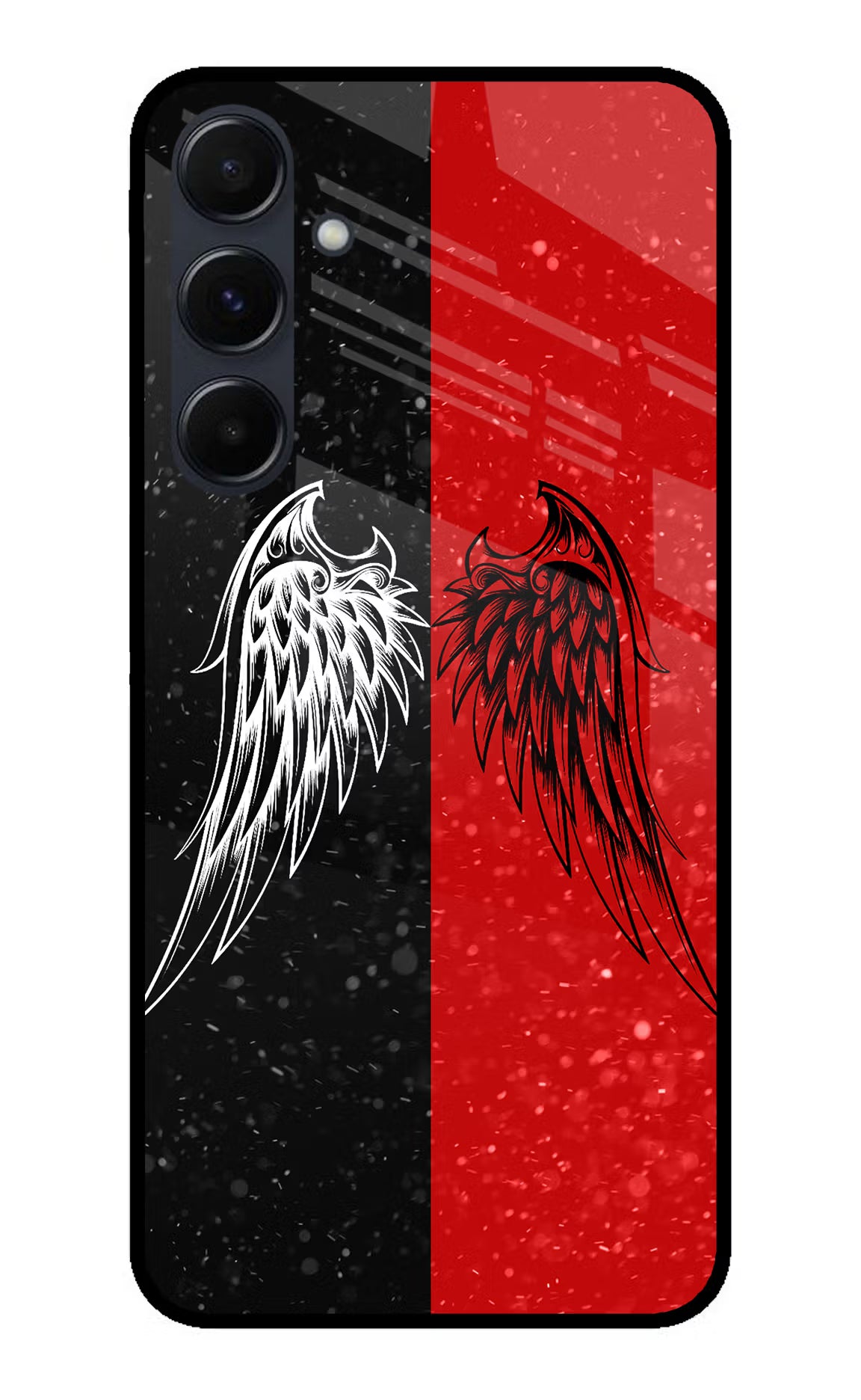 Wings Samsung A35 5G Glass Case Back Cover by Casekaro