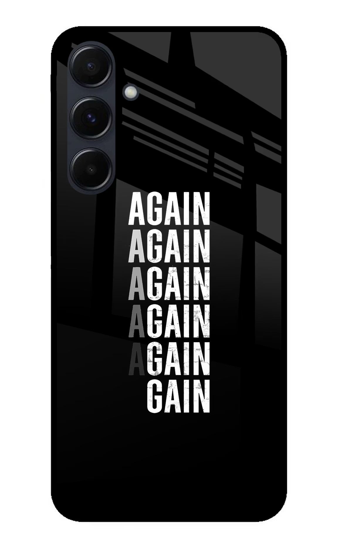 Again Again Gain Samsung A35 5G Glass Case Back Cover by Casekaro