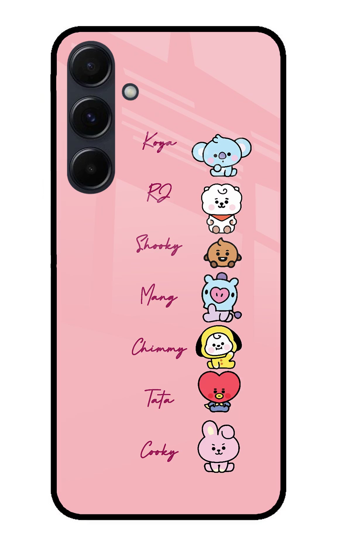BTS names Samsung A35 5G Glass Case Back Cover by Casekaro
