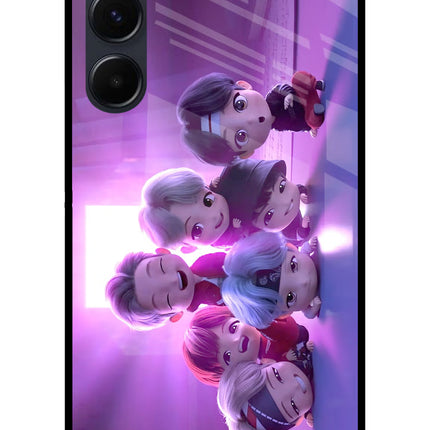 BTS Chibi Samsung A35 5G Glass Case