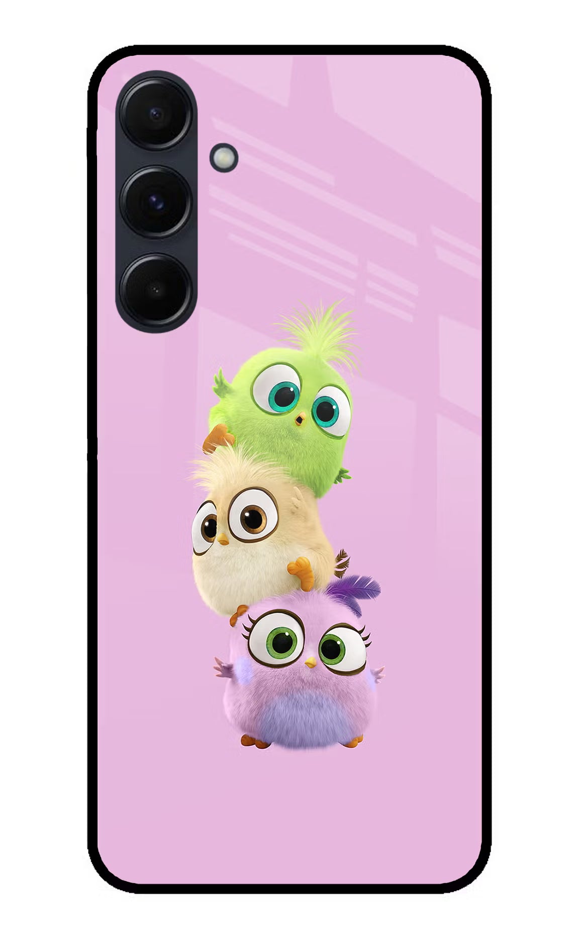 Cute Little Birds Samsung A35 5G Glass Case Back Cover by Casekaro