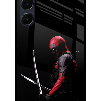 Deadpool Samsung A35 5G Glass Case Back Cover by Casekaro